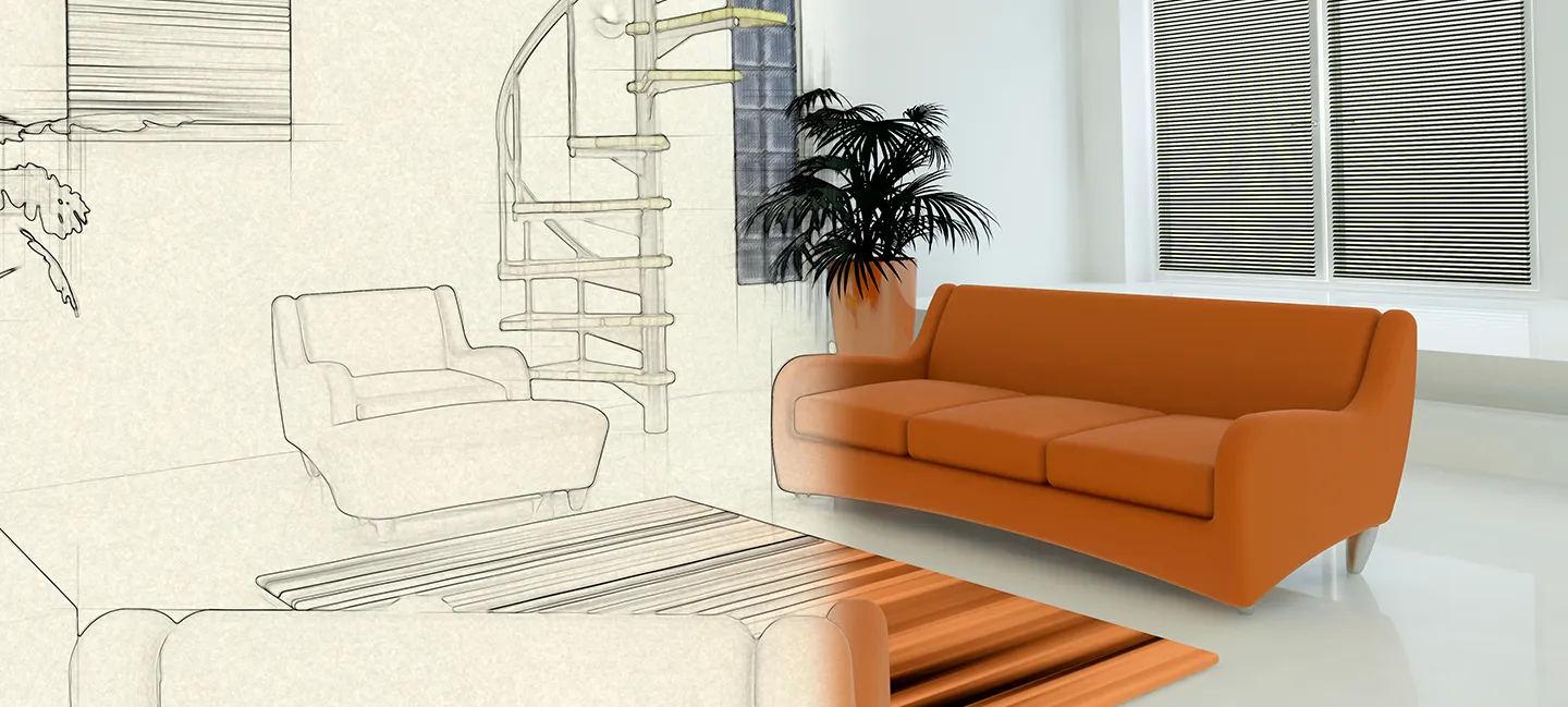 Virtually Staged Living Room